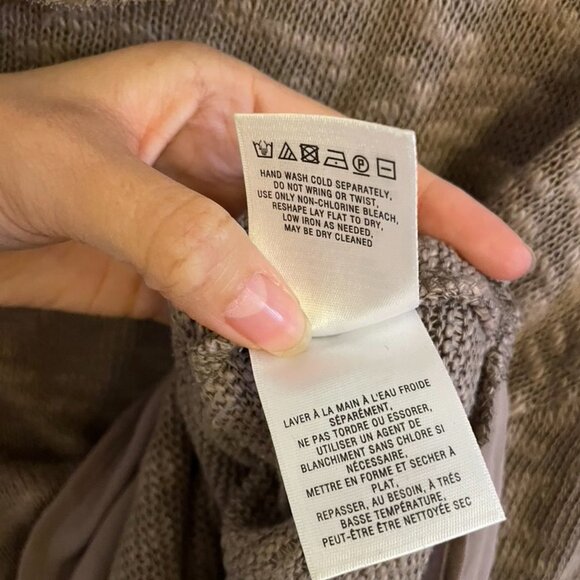 Deletta Sweater Women's Anthropologie Medium Tan Cotton Blend - Picture 8 of 8